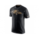 Men's Baltimore Ravens Nike Black Championship Drive Gold Collection Performance T-Shirt