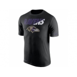 Men's Baltimore Ravens Nike Black Legend Staff Practice Performance T-Shirt