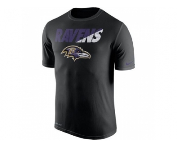 Men's Baltimore Ravens Nike Black Legend Staff Practice Performance T-Shirt