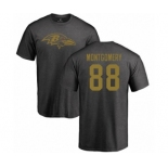 NFL Nike Baltimore Ravens #88 Ty Montgomery Ash One Color T-Shirt