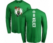 Basketball Boston Celtics #8 Kemba Walker Kelly Green Backer Long Sleeve T-Shirt