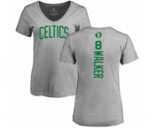 Basketball Women's Boston Celtics #8 Kemba Walker Ash Backer T-Shirt