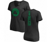 Basketball Women's Boston Celtics #8 Kemba Walker Black One Color Backer Slim-Fit V-Neck T-Shirt