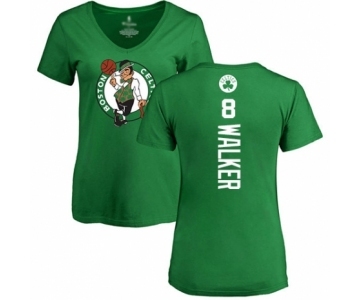 Basketball Women's Boston Celtics #8 Kemba Walker Kelly Green Backer T-Shirt