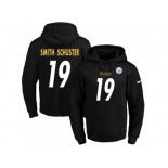 Men Pittsburgh Steelers #19 JuJu Smith-Schuster Black Name & Number Pullover NFL Hoodie