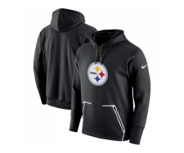 Men Pittsburgh Steelers Nike Black Champ Drive Vapor Speed Pullover Hoodie