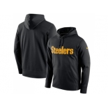 Men Pittsburgh Steelers Nike Black Circuit Wordmark Essential Performance Pullover Hoodie