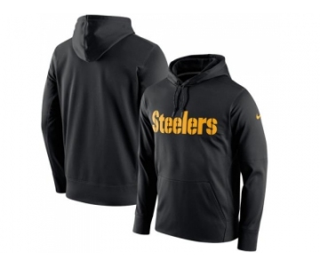 Men Pittsburgh Steelers Nike Black Circuit Wordmark Essential Performance Pullover Hoodie