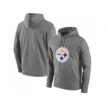 Men Pittsburgh Steelers Nike Gray Circuit Logo Essential Performance Pullover Hoodie