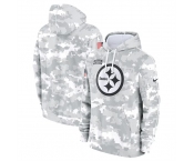 Men's Pittsburgh Steelers 2024 Arctic Camo Salute To Service Club Fleece Pullover Hoodie