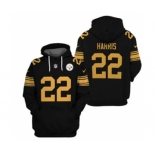 Men's Pittsburgh Steelers #22 Najee Harris 2021 Black Pullover Football Hoodie