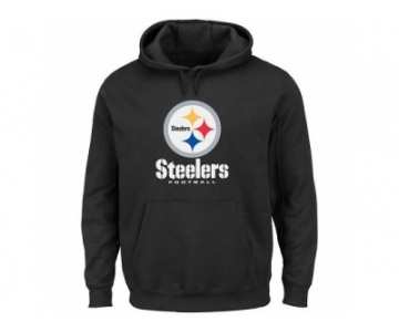 Men's Pittsburgh Steelers Black Critical Victory Pullover Hoodie