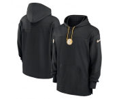 Men's Pittsburgh Steelers Black Performance Pullover Hoodie