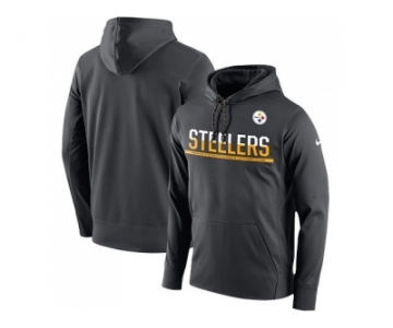 Men's Pittsburgh Steelers Nike Anthracite Sideline Circuit Pullover Performance Hoodie