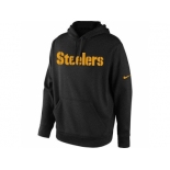 Men's Pittsburgh Steelers Nike Black KO Wordmark Performance Hoodie