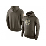 Men''s Pittsburgh Steelers Nike Olive Salute To Service KO Performance Hoodie