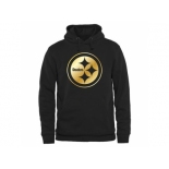 Men''s Pittsburgh Steelers Pro Line Black Gold Collection Pullover Hoodie