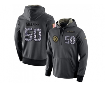 NFL Men's Nike Pittsburgh Steelers #50 Ryan Shazier Stitched Black Anthracite Salute to Service Player Performance Hoodie