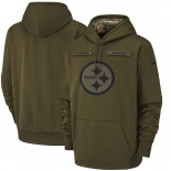 NFL Men's Pittsburgh Steelers Nike Olive Salute to Service Pullover Hoodie