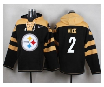 Nike Pittsburgh Steelers #2 Michael Vick Black Player Pullover NFL Hoodie