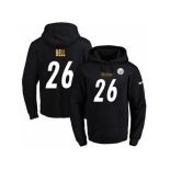 Nike Pittsburgh Steelers #26 Le'Veon Bell Black Name & Number Pullover NFL Hoodie