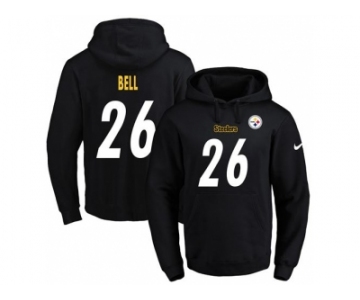 Nike Pittsburgh Steelers #26 Le'Veon Bell Black Name & Number Pullover NFL Hoodie