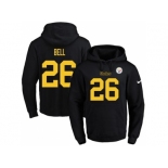 Nike Pittsburgh Steelers #26 Le'Veon Bell Black(Gold No.) Name & Number Pullover NFL Hoodie