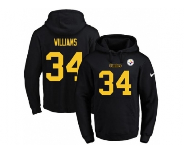 Nike Pittsburgh Steelers #34 DeAngelo Williams Black(Gold No.) Name & Number Pullover NFL Hoodie