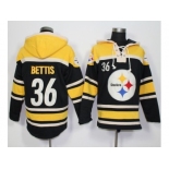 Nike Pittsburgh Steelers #36 Jerome Bettis Black Player Pullover Hoodie