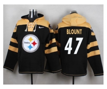 Nike Pittsburgh Steelers #47 Mel Blount Black Player Pullover NFL Hoodie