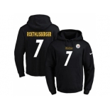 Nike Pittsburgh Steelers #7 Ben Roethlisberger Black Name & Number Pullover NFL Hoodie