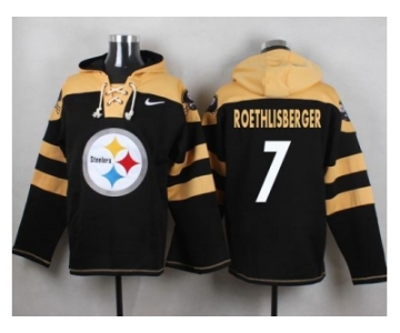 Nike Pittsburgh Steelers #7 Ben Roethlisberger Black Player Pullover NFL Hoodie