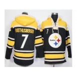 Nike Pittsburgh Steelers #7 Ben Roethlisberger Black Sawyer Hooded Sweatshirt NFL Hoodie