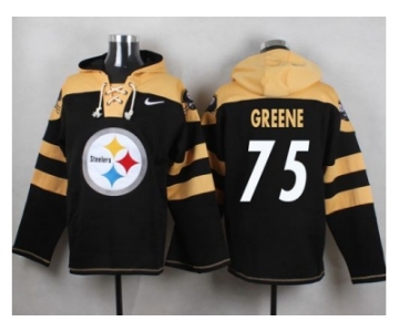 Nike Pittsburgh Steelers #75 Joe Greene Black Player Pullover NFL Hoodie