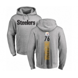 Nike Pittsburgh Steelers #76 Chukwuma Okorafor Ash Backer Pullover Hoodie