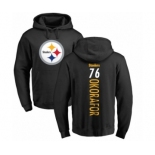 Nike Pittsburgh Steelers #76 Chukwuma Okorafor Black Backer Pullover Hoodie