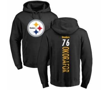 Nike Pittsburgh Steelers #76 Chukwuma Okorafor Black Backer Pullover Hoodie