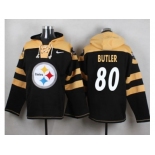 Nike Pittsburgh Steelers #80 Jack Butler Black Player Pullover NFL Hoodie