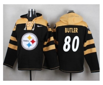 Nike Pittsburgh Steelers #80 Jack Butler Black Player Pullover NFL Hoodie