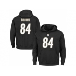 Nike Pittsburgh Steelers #84 Antonio Brown Black Majestic Eligible Receiver II Name & Number NFL Hoodie