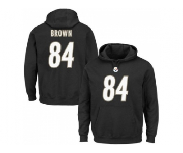 Nike Pittsburgh Steelers #84 Antonio Brown Black Majestic Eligible Receiver II Name & Number NFL Hoodie