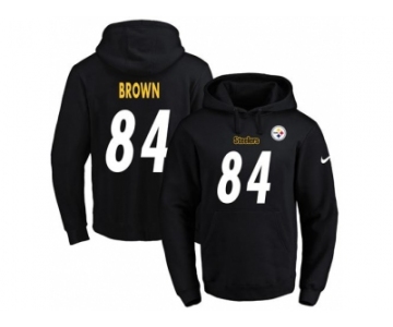 Nike Pittsburgh Steelers #84 Antonio Brown Black Name & Number Pullover NFL Hoodie