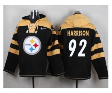 Nike Pittsburgh Steelers #92 James Harrison Black Player Pullover NFL Hoodie