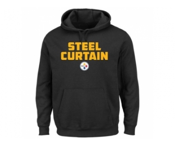 Pittsburgh Steelers Majestic Black Hot Phrase Pullover Hoodie