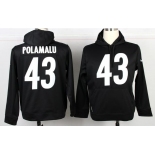 nike nfl jerseys pittsburgh steelers #43 troy polamalu black[pullover hooded sweatshirt]