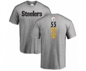 Pittsburgh Steelers #55 Devin Bush Ash Backer T-Shirt