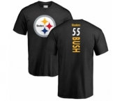 Pittsburgh Steelers #55 Devin Bush Black Backer T-Shirt