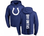 Football Indianapolis Colts #19 Johnny Unitas Royal Blue Backer Pullover Hoodie