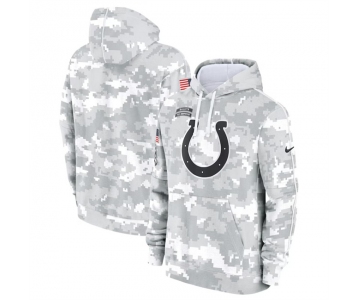 Men's Indianapolis Colts 2024 Arctic Camo Salute To Service Club Fleece Pullover Hoodie