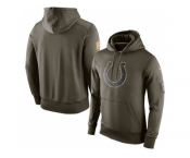 Men''s Indianapolis Colts Nike Olive Salute To Service KO Performance Hoodie